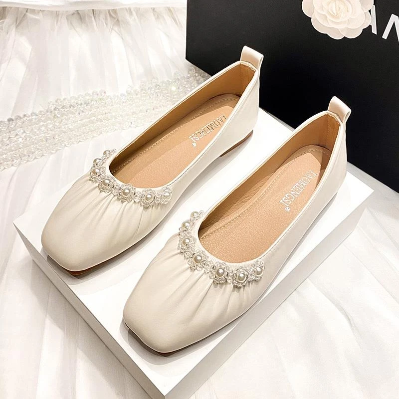 法玛丽珍鞋平底单鞋女2025年新款晚晚鞋秋款船瓢鞋大码女鞋4143