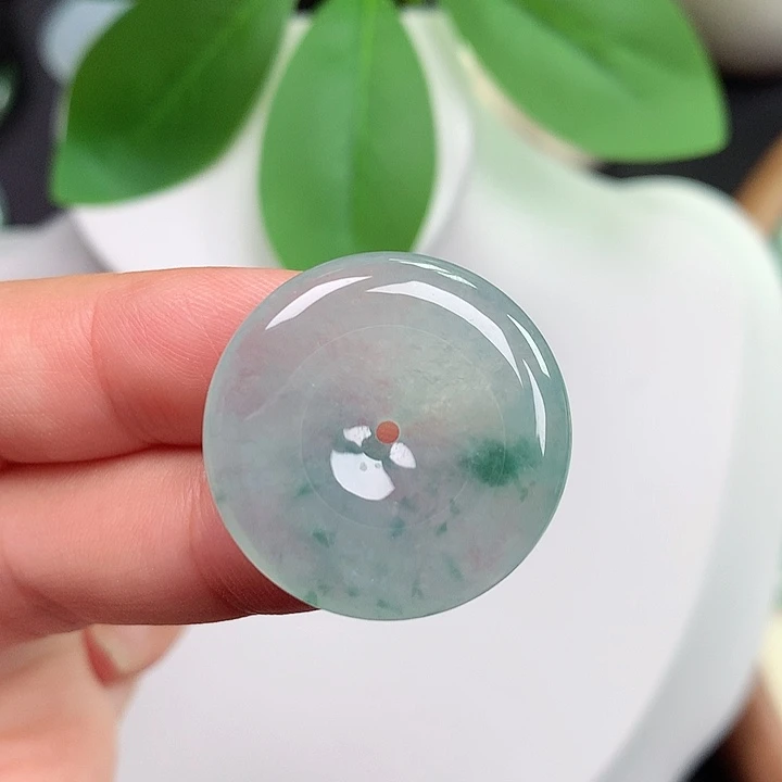 颈饰未镶嵌翡翠平安扣 24.9x4.7mm
