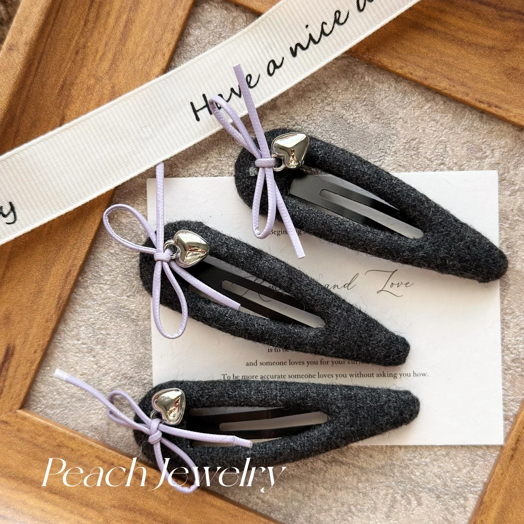 预售 单只黑色毛毡发夹 ME52 多样性发一颜色微差