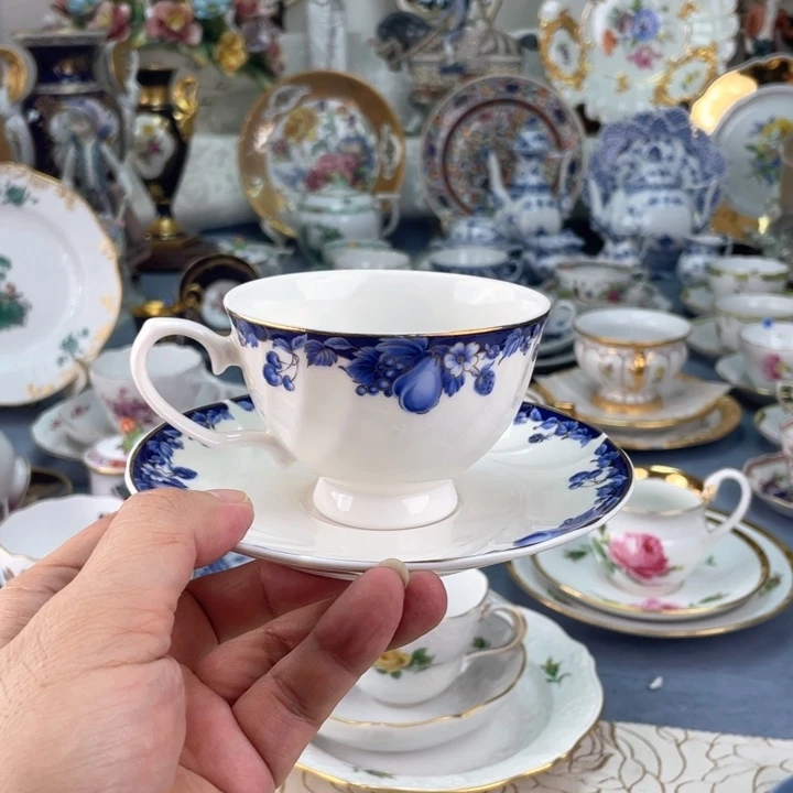 中古瓷器小房子盘子