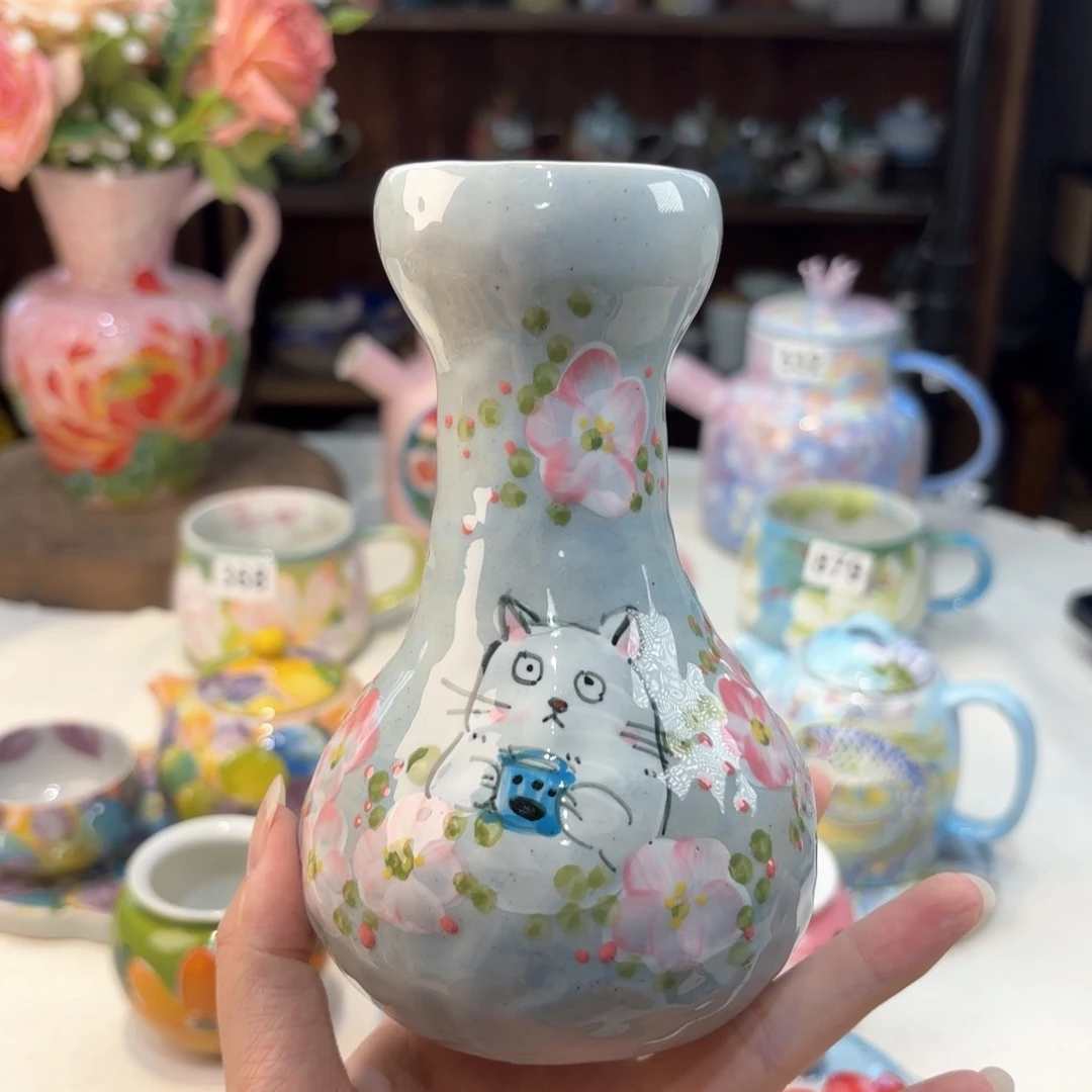 景德镇手绘高温釉下彩陶瓷茶具