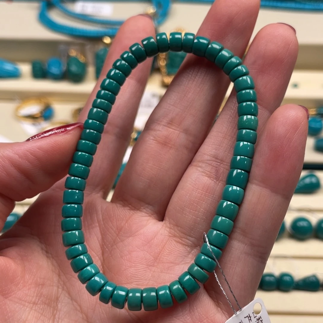 未镶嵌绿松石珠宝奇石直切手串