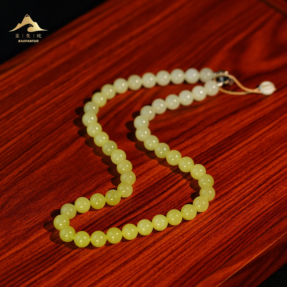 宝梵陀和田玉渐变黄口项链【扣肉推荐】2199