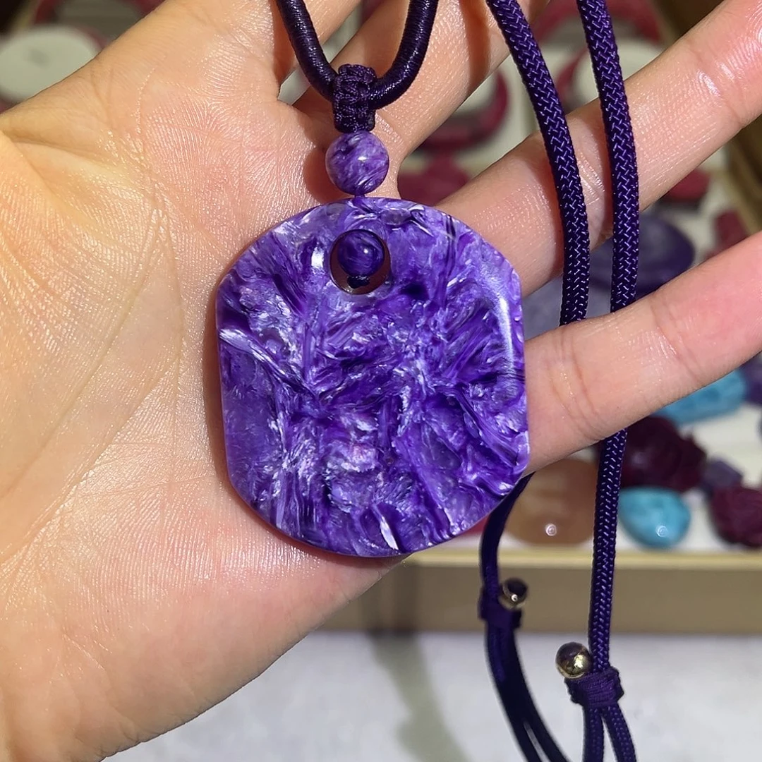 查罗石（紫龙晶）未镶嵌吊坠
