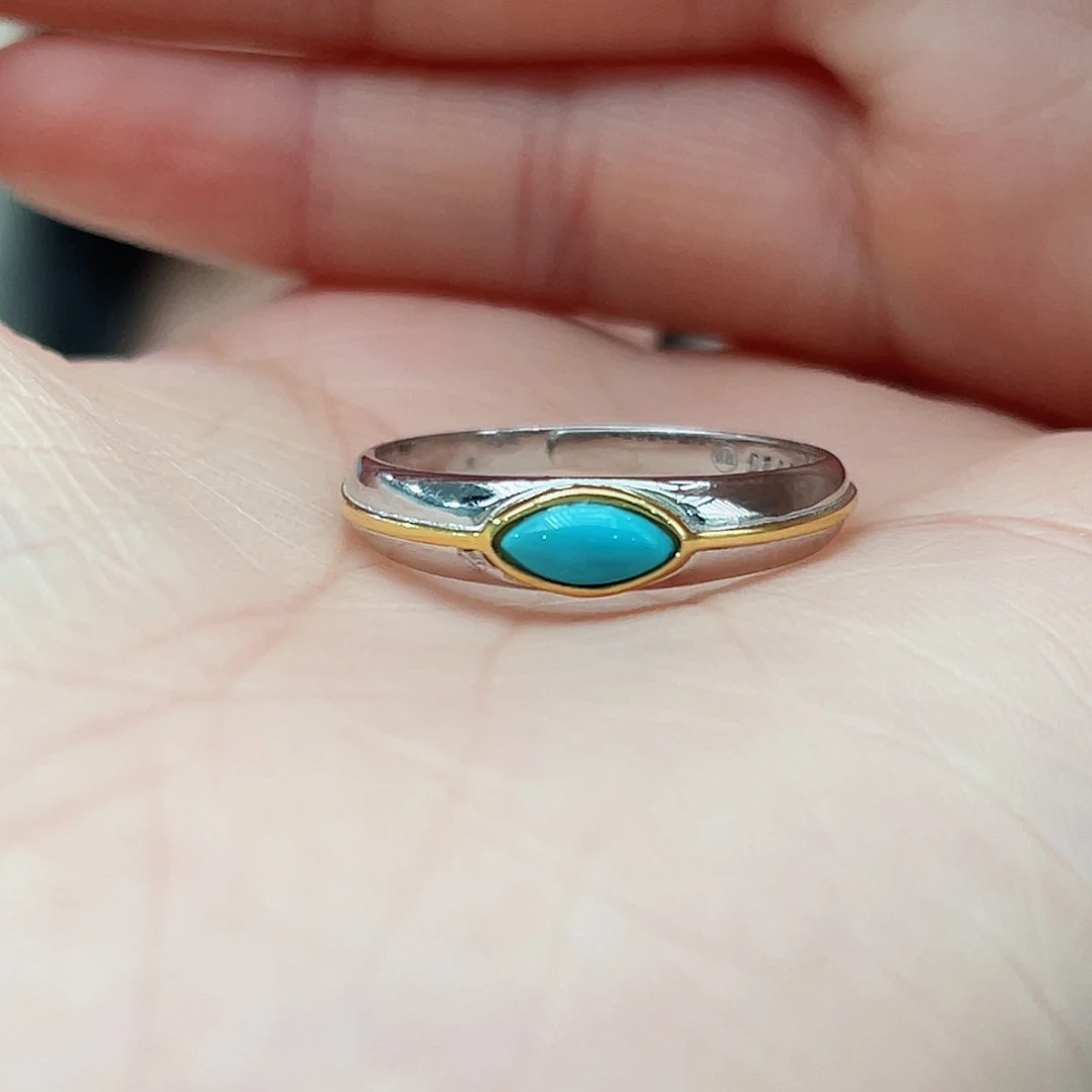 绿松石颈饰银S925镶嵌