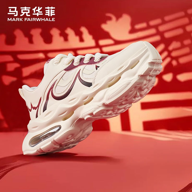 马克华菲新年限定男鞋2025秋季新款厚底增高老爹鞋男士休闲运动鞋