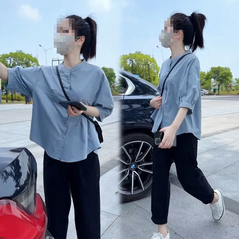 2025年流行洋气夏装搭配一整套套装气质炸街减龄小个子衬衫两件套