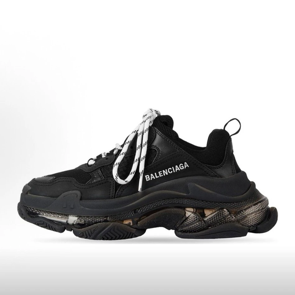 Balenciaga巴黎世家 Triple S 圆头网眼复古 低帮 老爹鞋