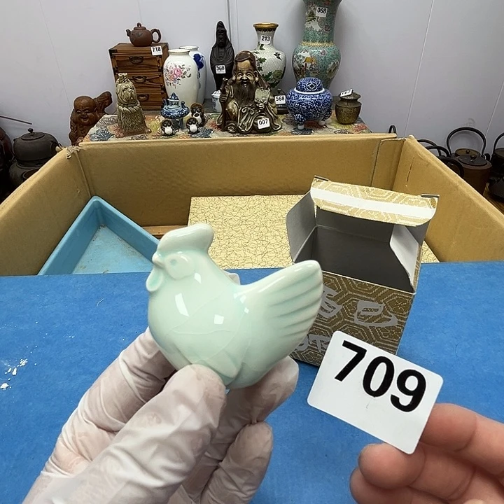 瓷片呀工艺品摆件瓷器摆件正能量