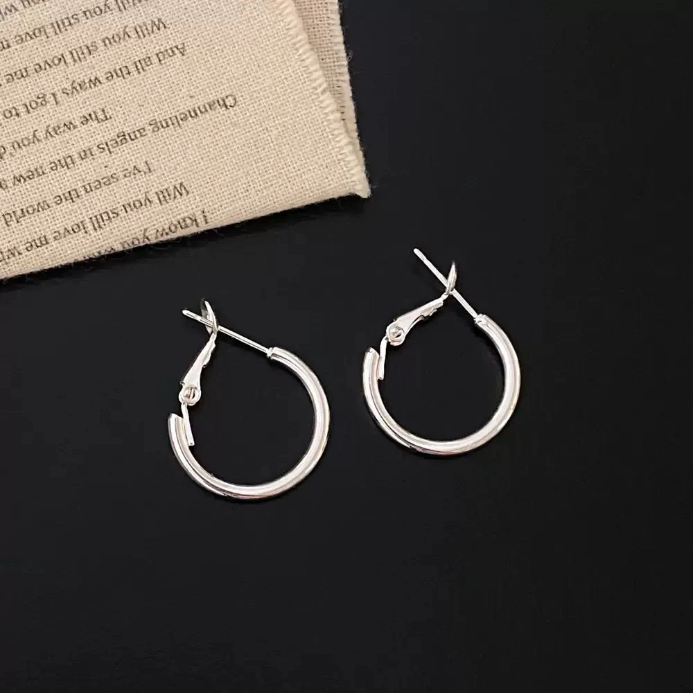 铜合金耳饰 欧美简约高级感时尚气质圆圈通勤百搭耳饰B69