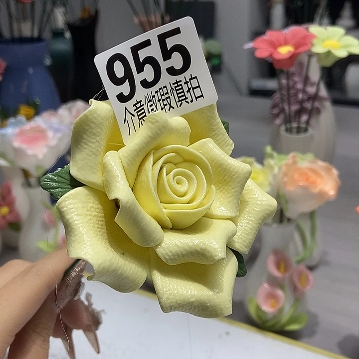 陶瓷纯手工捏花设计