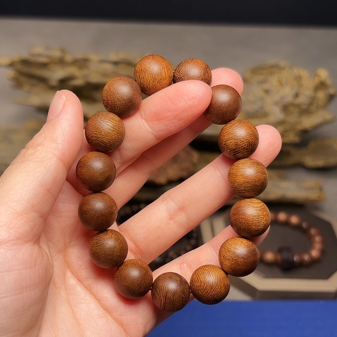 手串沉香越南富森红土玉化1.4