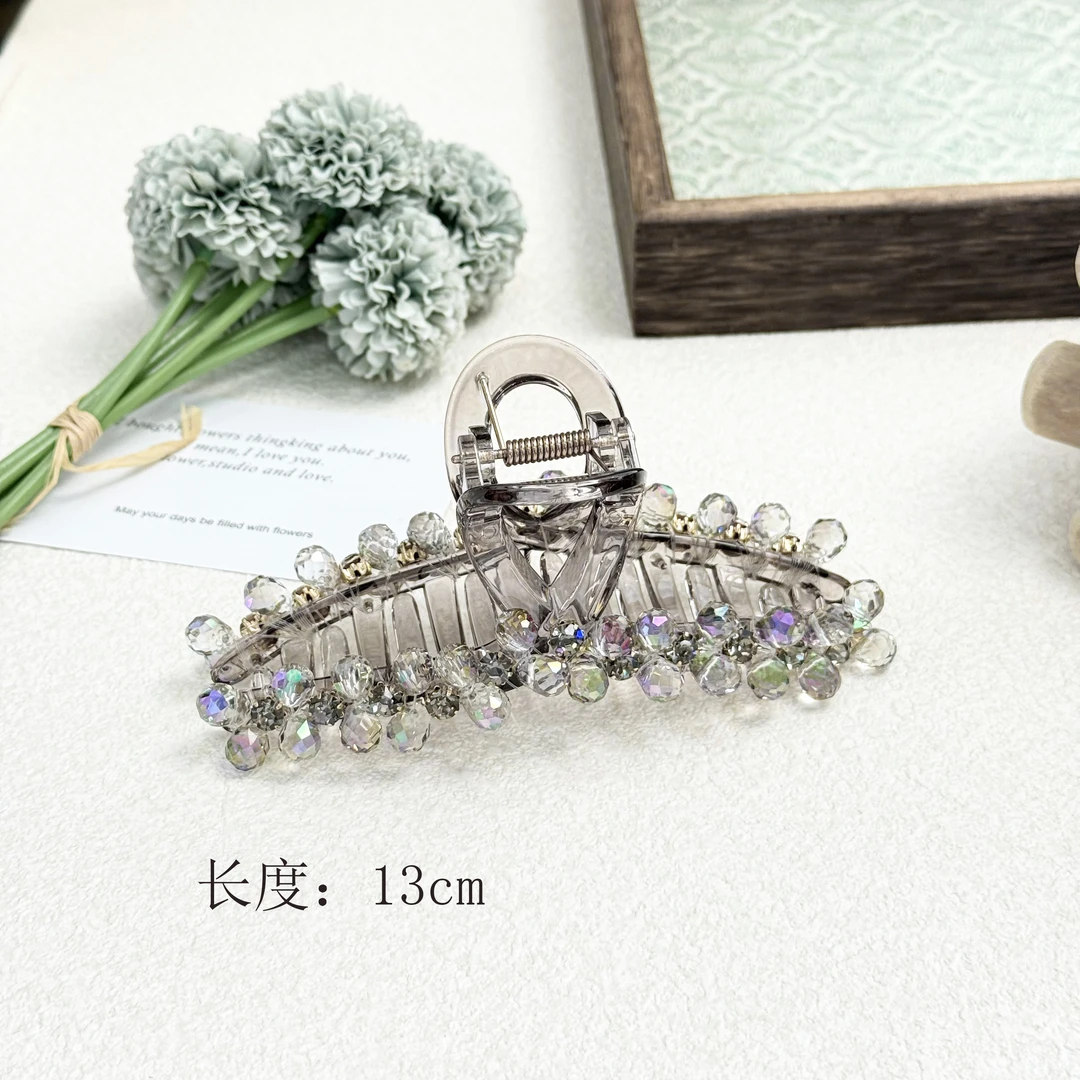 F-742时尚轻奢施华晶晶抓夹13厘米