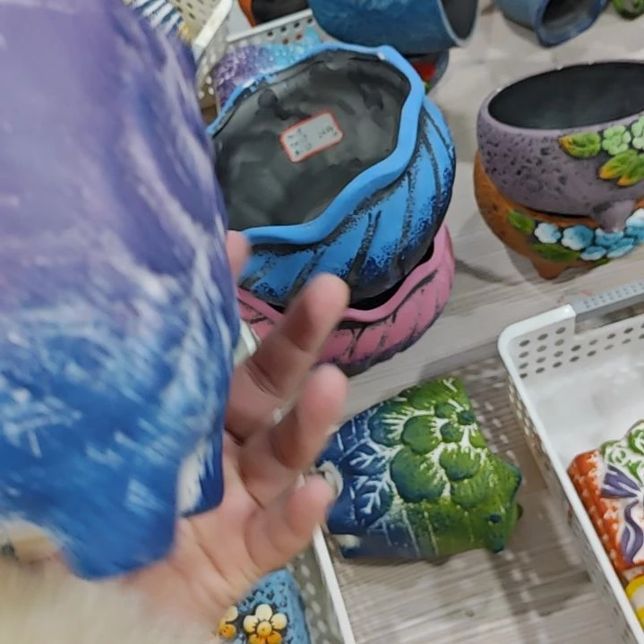 红陶吸水透气的白陶花盆凑满12发货