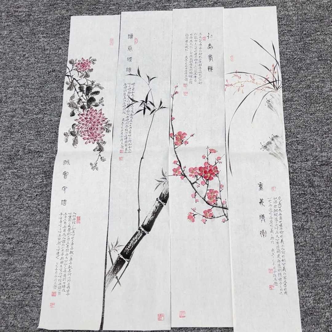 国画纯手工制作的