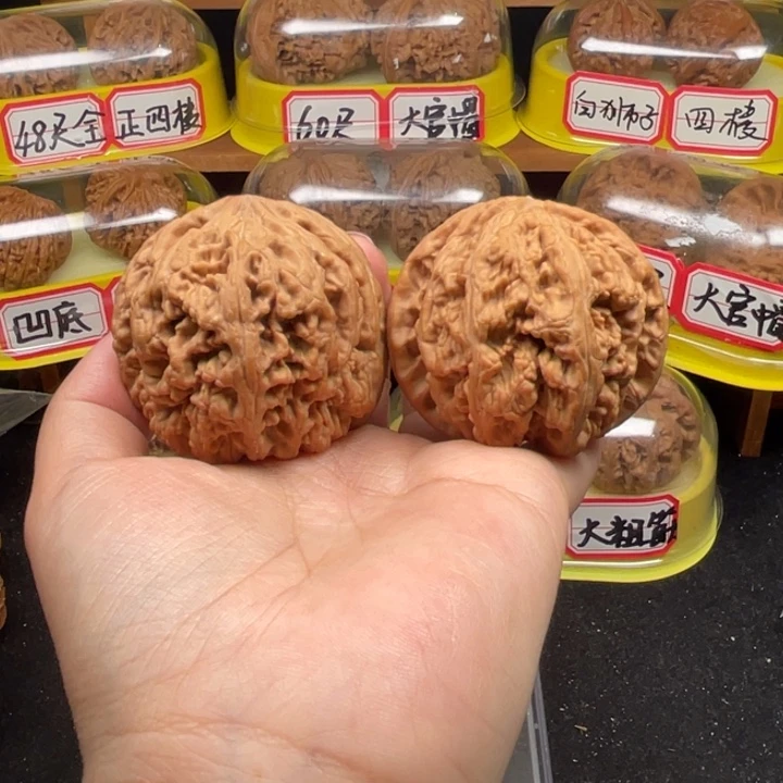 文玩核桃把件1号49尺大粗筋全品高桩原生态白茬果