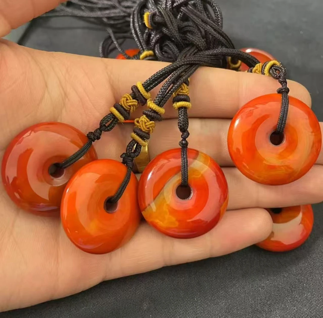 红玛瑙平安扣吊坠DZ086多样性发其一拆标不退不换