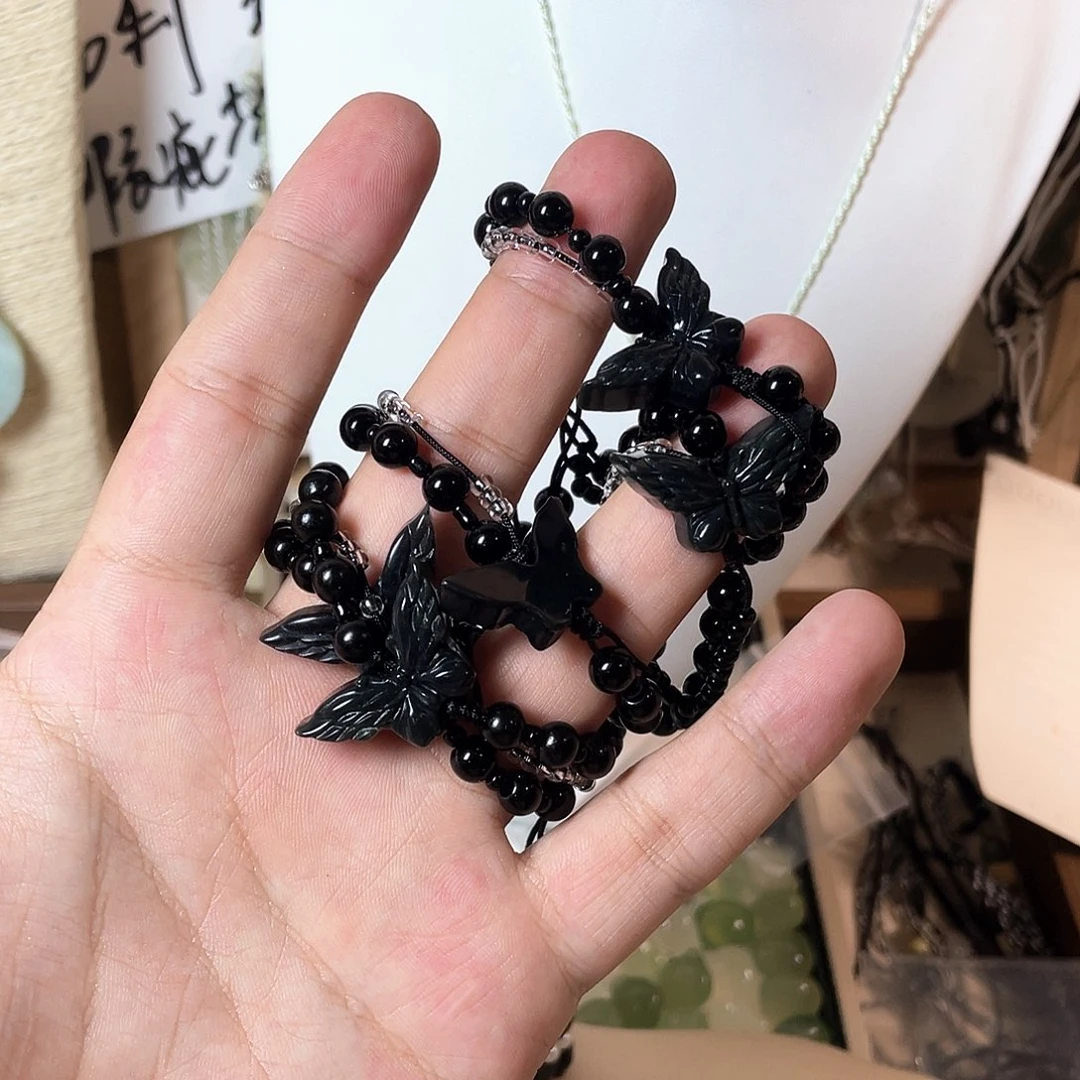 蛇纹石玉合金颈饰