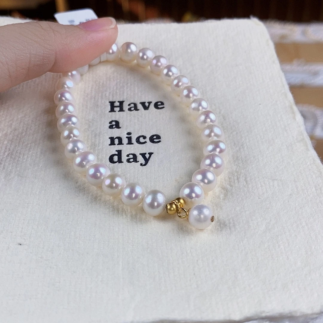 淡水珍珠手绳银S925镶嵌