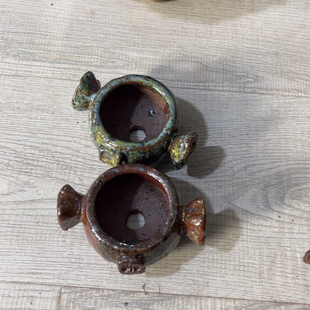 哈***哈泥塑古镇炻陶花盆