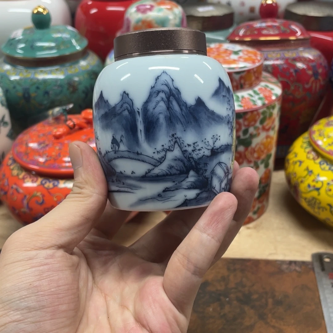 茶叶罐陶瓷罐密封罐呀呀呀