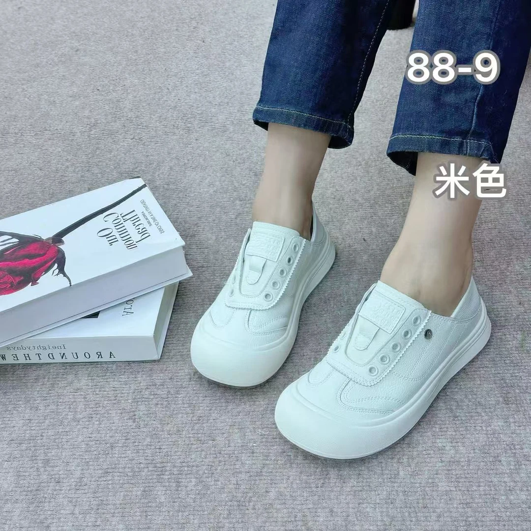 系带低跟平跟圆头防滑时尚休闲鞋女鞋高帮欧若精灵风