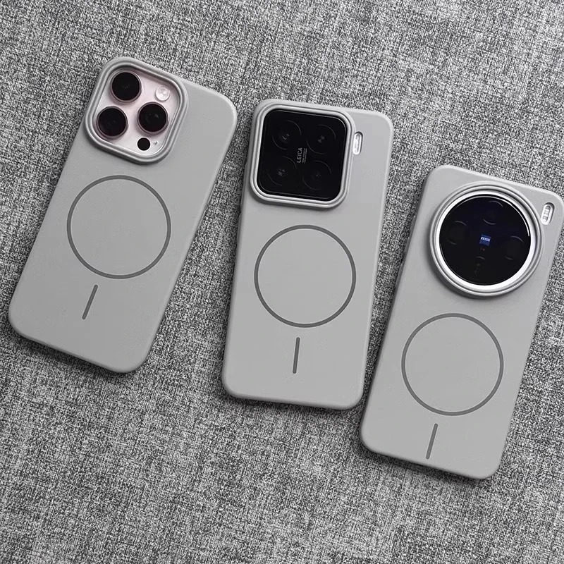 适用vivoX200手机防磕碰手机壳X100亲肤磨砂强磁吸细圈款式工厂