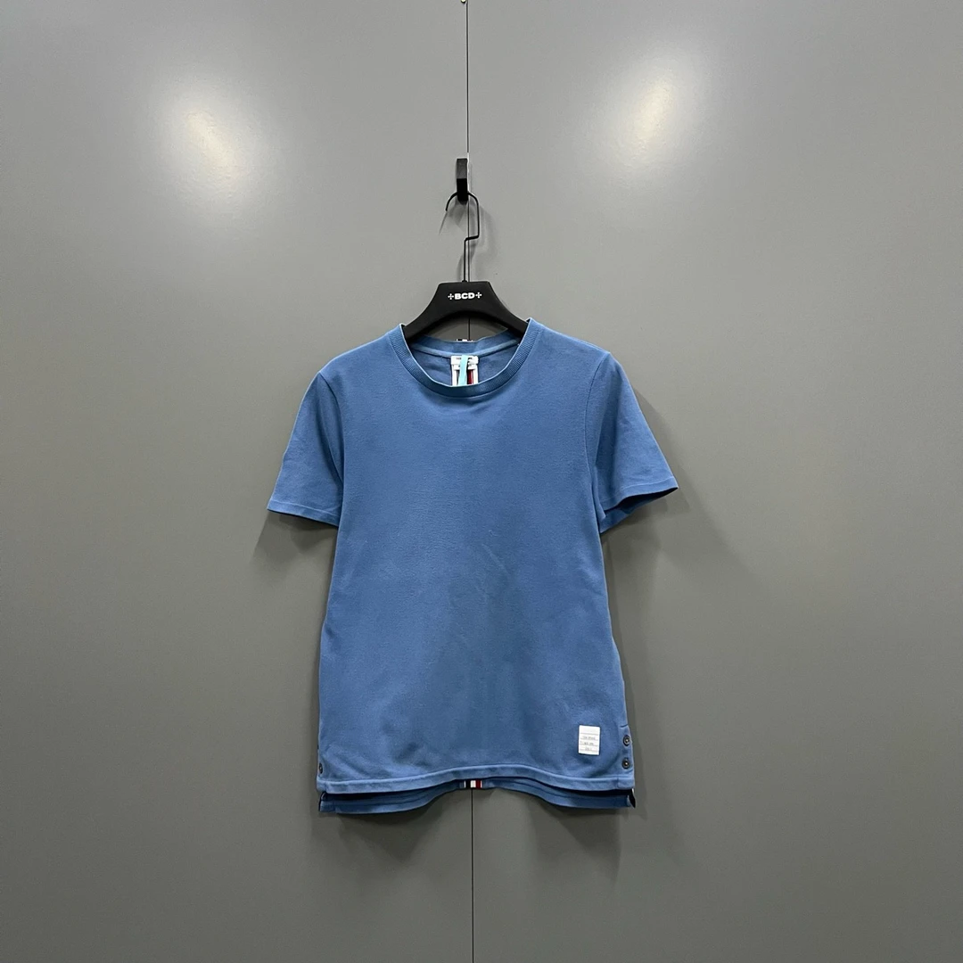95新 THOMBROWNE （bb）蓝色背后条纹短袖 1码/203825