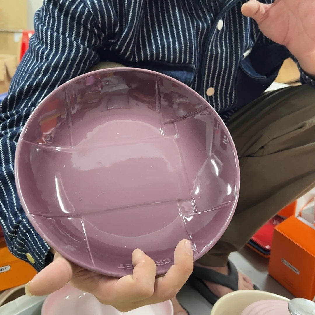 陶瓷和风深盘22无花果色