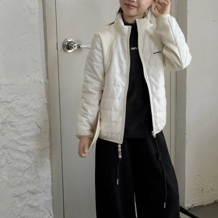 6088童装拼接棉外套