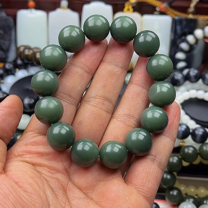 未镶嵌手串和田玉冬*