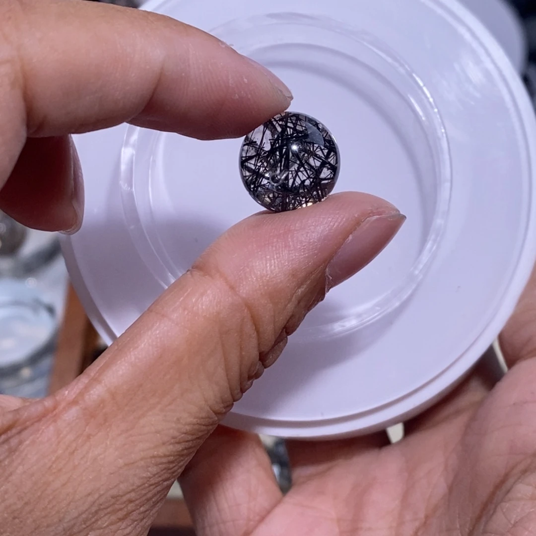 未镶嵌手链水晶13mm蕾丝黑发晶全净体