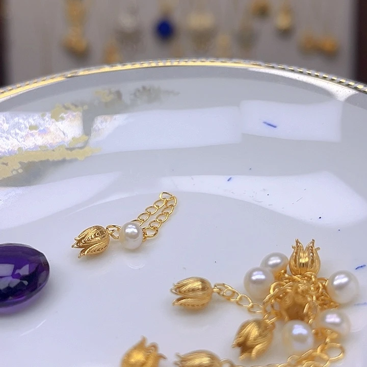 银S925镶嵌颈饰紫晶紫晶925镶嵌53