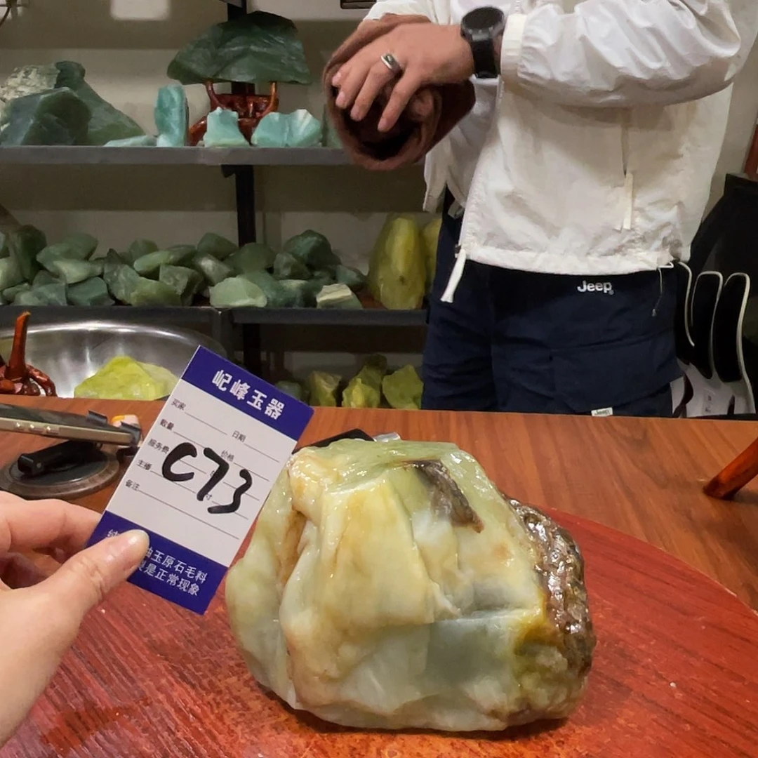 蛇纹石玉未镶嵌原石C73