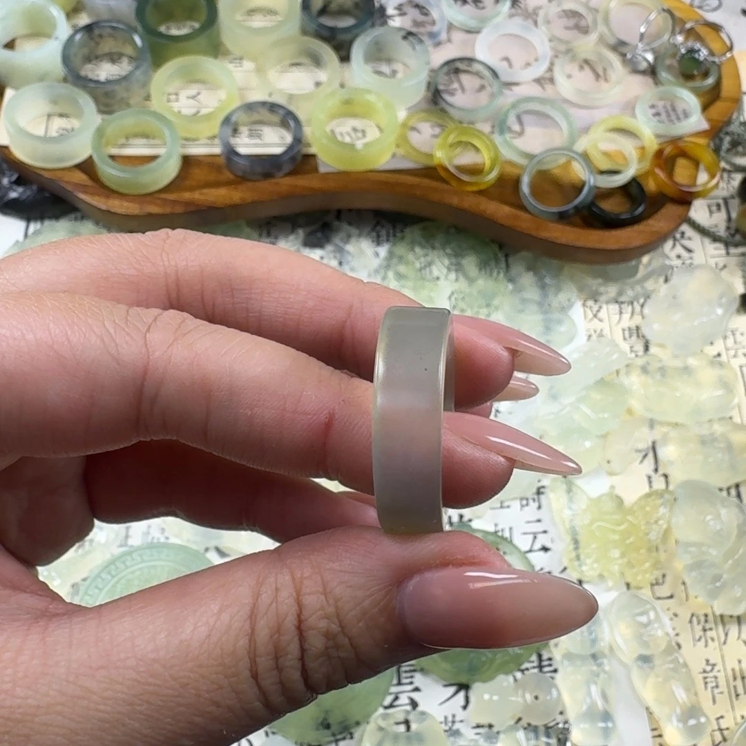 悟***空蛇纹石玉合金戒指