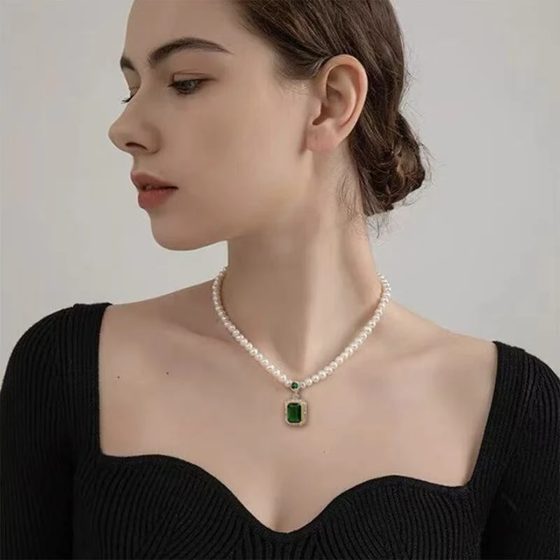 非金属珐琅项链 轻奢高档项链毛衣链7579