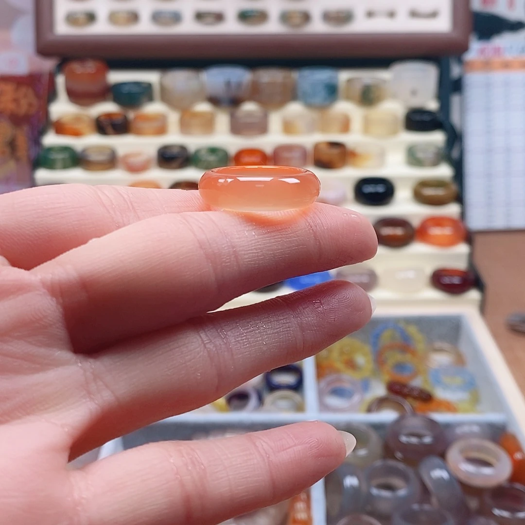 玛瑙/玉髓戒指未镶嵌ও***?