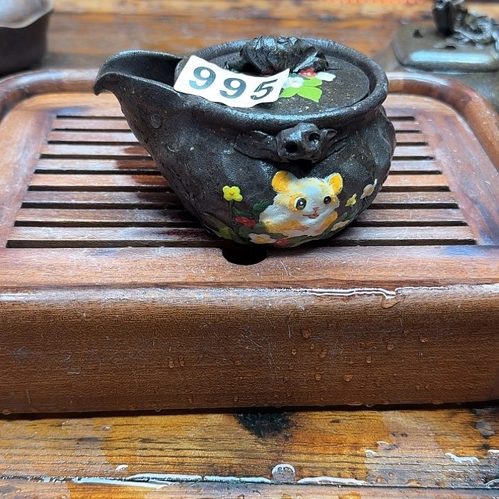 纯手工制作粗陶茶具
