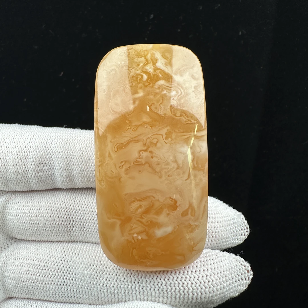 Y1789天然原矿蜜蜡无事牌27x56x18mm 23.4克抖音基地质检发货