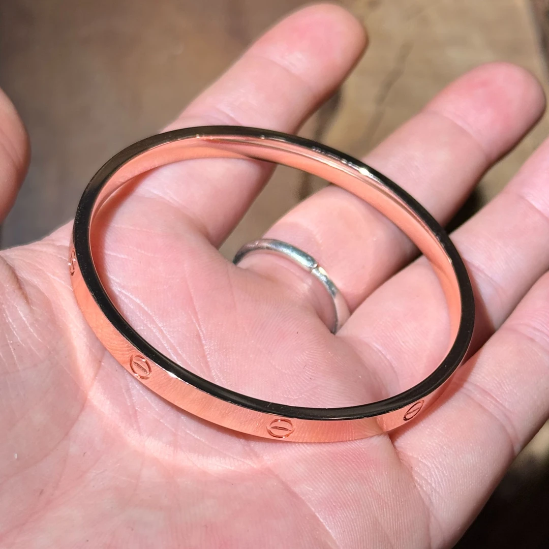 合金手镯 玫瑰金56 闭口卡镯K373 无礼盒