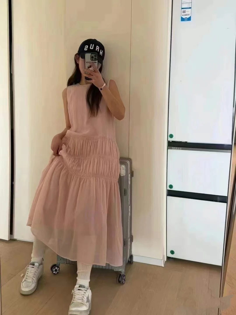 灰灰呀！80117 随处可见的高级感！韩系设计感肌理感褶皱显瘦连衣裙