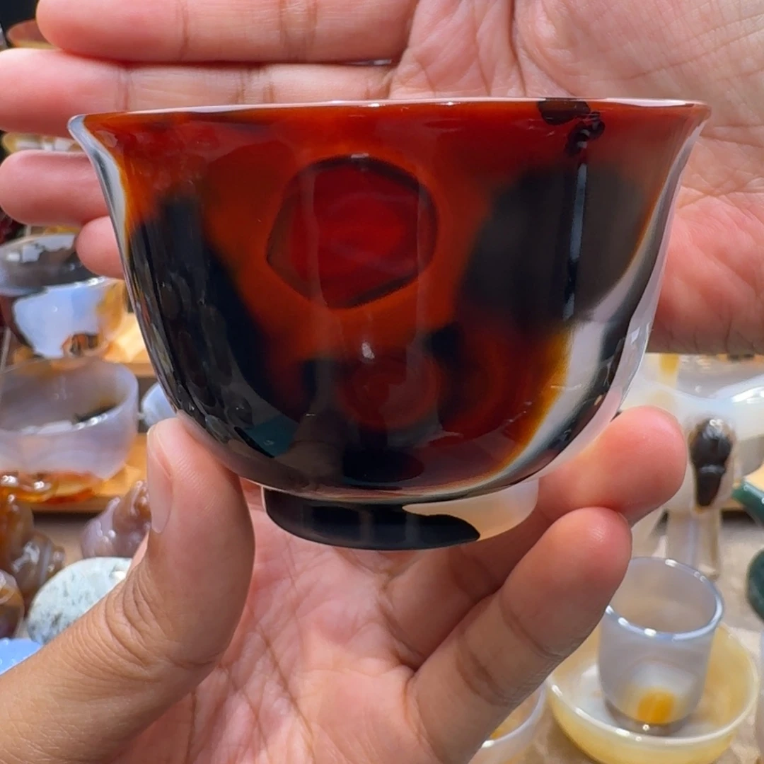 茗***觉定制玛瑙玛瑙茶杯