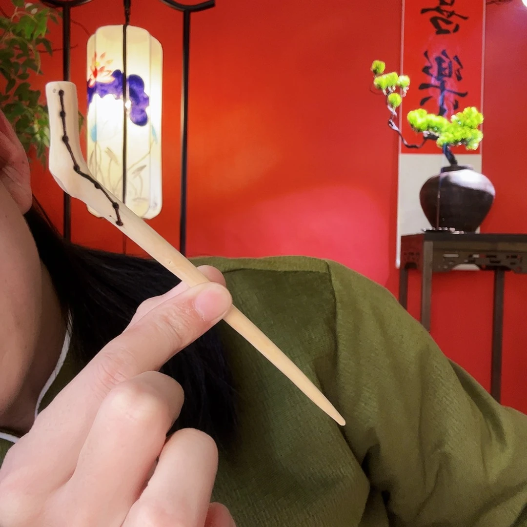 木质非金属手工老桃木发簪