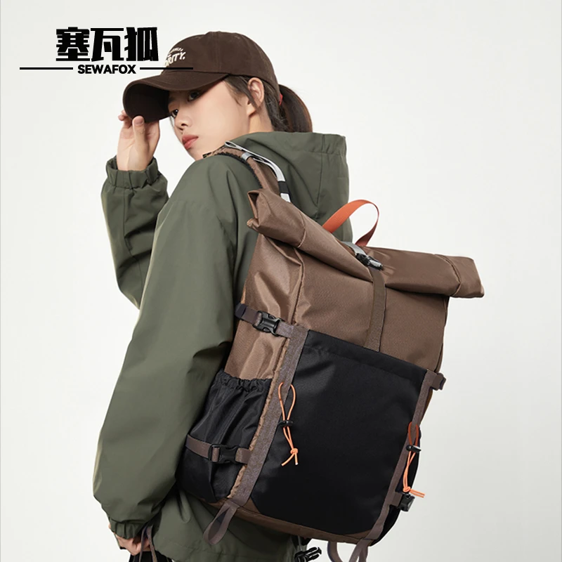户外双肩包旅行运动休闲包登山徒步大容量背包男士电脑包书包男生