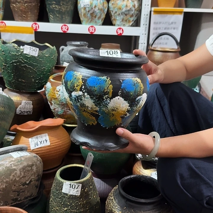 瑕疵彩绘鱼尾108高度19口径17