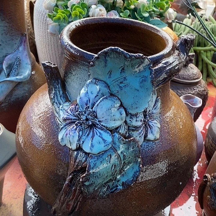 花盆紫砂紫砂16.32无孔