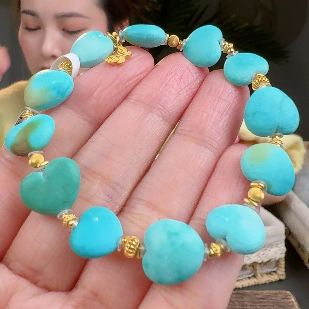 绿松石珠宝奇石18K金镶嵌