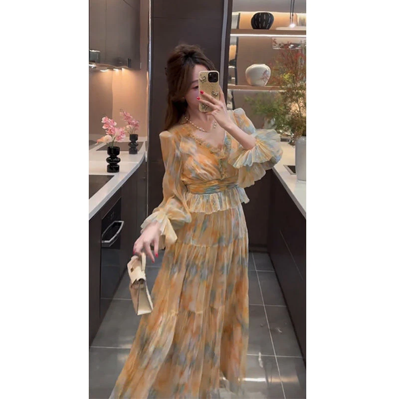 夏季新款穿搭一整套韩系套装女收腰显瘦碎花上衣半身裙两件套装