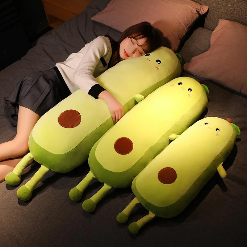 可爱长条牛油果抱枕床上睡觉床头大靠垫女生超软大号睡觉抱枕玩偶