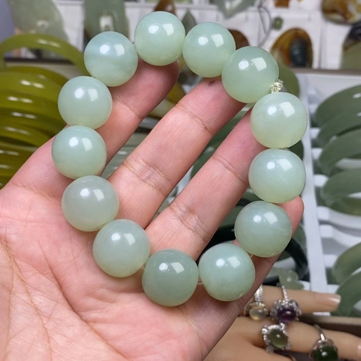 蛇纹石玉手链未镶嵌